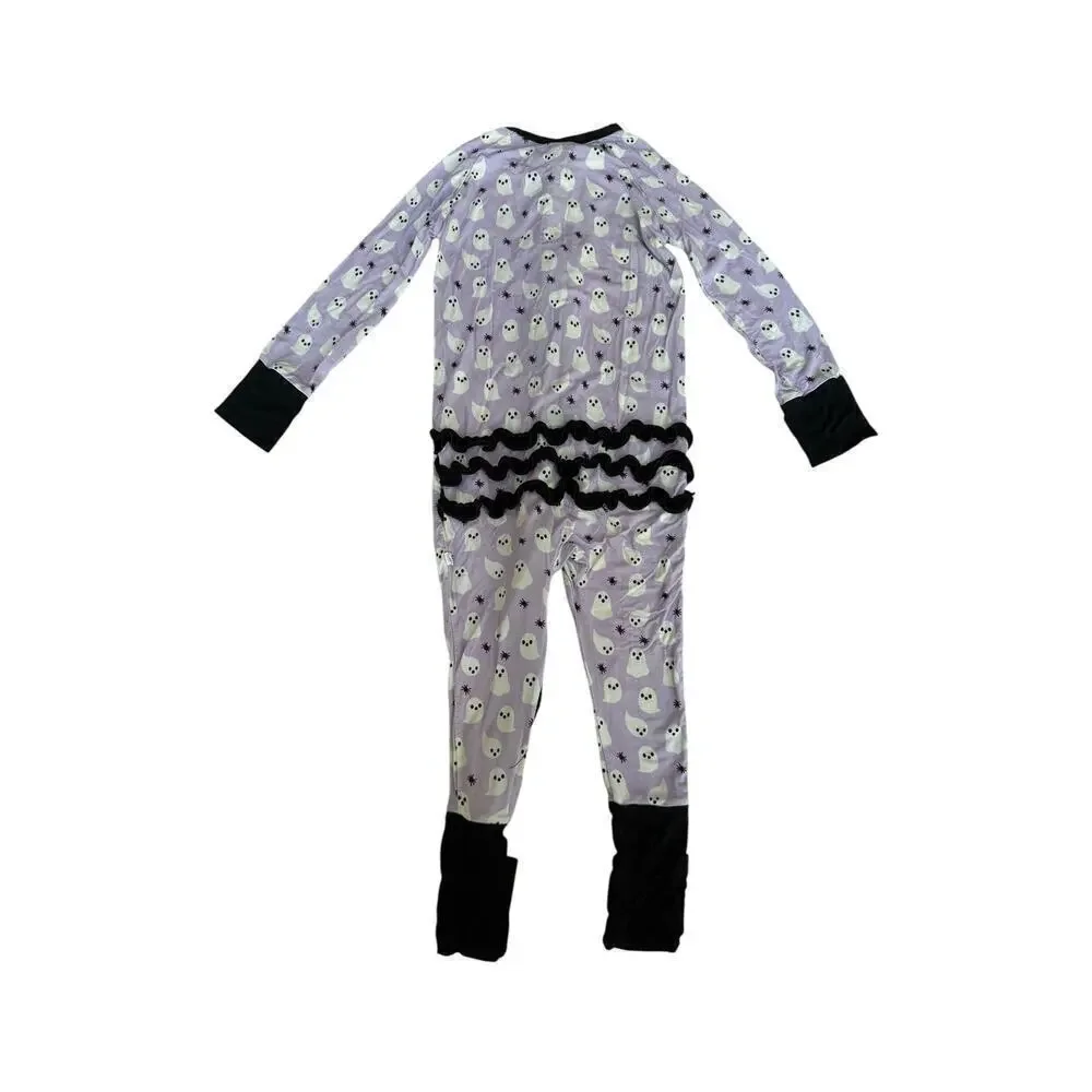 Poppy Kids Baby Purple Halloween Enchanted Premium Ruffle Romper Size 18-24 M